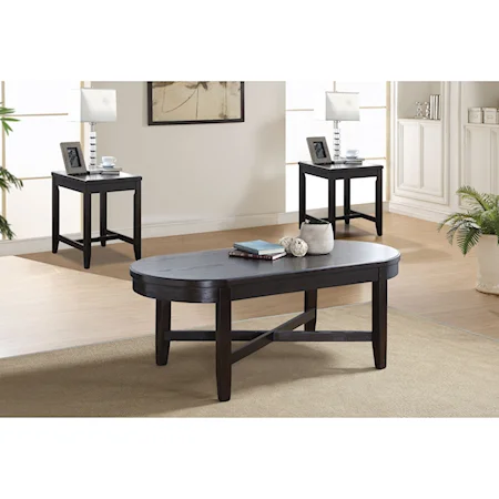 Transitional 3-Piece Coffee and End Table Set