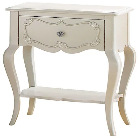 Nightstand in Pearl White Finish