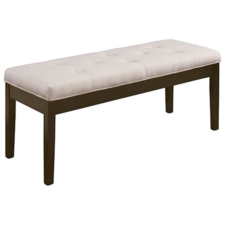 Upholstered Dining Bench with Tufted Seat