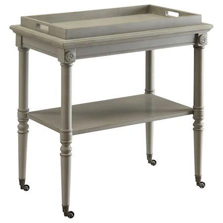 Traditional French-Style Tray Table with Removable Tray