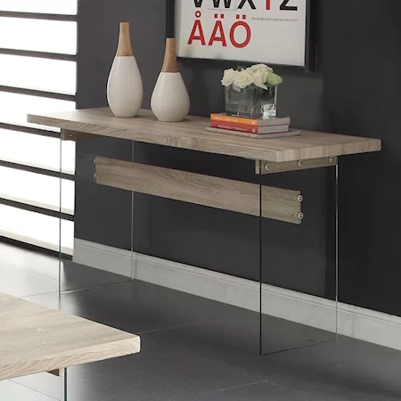 Contemporary Sofa Table with Glass Legs