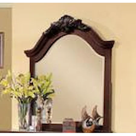 Mirror with Decorative Carving