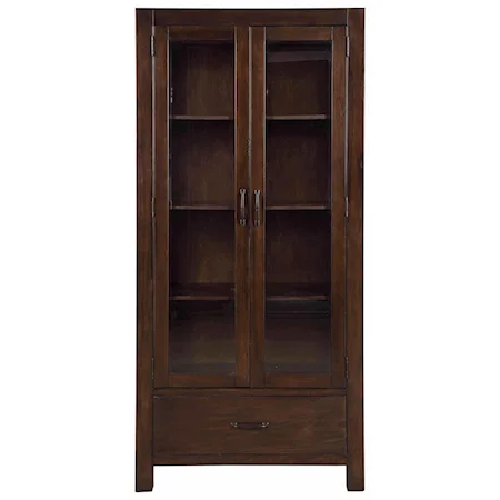 Transitional Curio Cabinet with Glass Doors