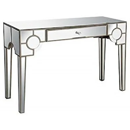 Glam Console Table with Geometric Patterns