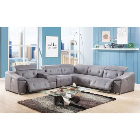 Power Reclining Sectional Sofa with USB Port