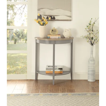 Transitional Console Table with Shelf