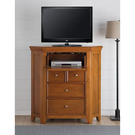 3-Drawer Media Chest with Drop Front Top Drawer