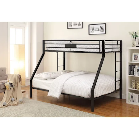 Metal Twin XL Over Queen Bunk Bed