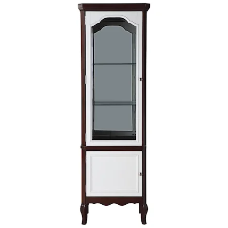 Transitional Single Door Curio Cabinet