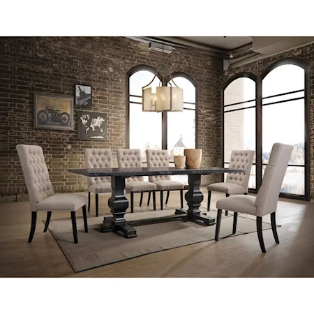 Dining Table Set with 6 Chairs