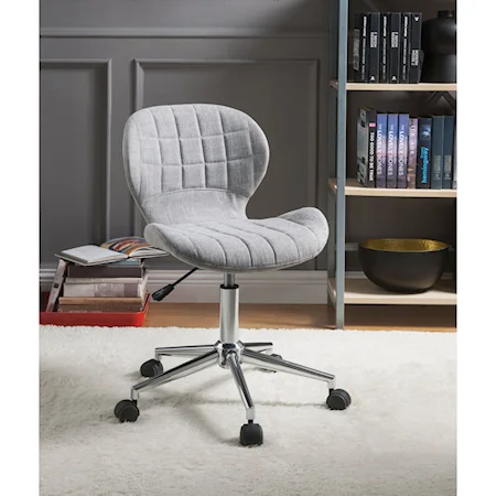 Contemporary Office Chair in Light Blue Fabric