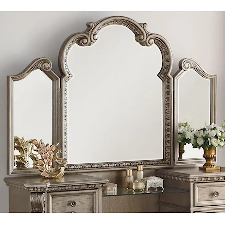 Traditional Trifold Vanity Mirror