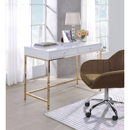 Contemporary Desk with 2 Drawers