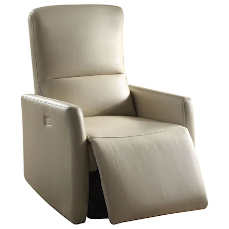 Contemporary Power Recliner with Think Track Arms