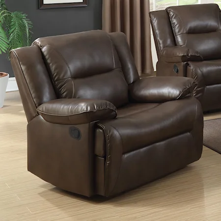 Casual Leather Glider Recliner