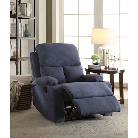 Casual Motion Recliner with Pillow Arms