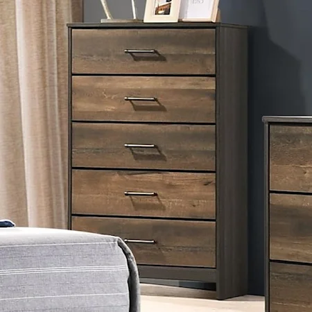 Contemporary 5-Drawer Chest of Drawers