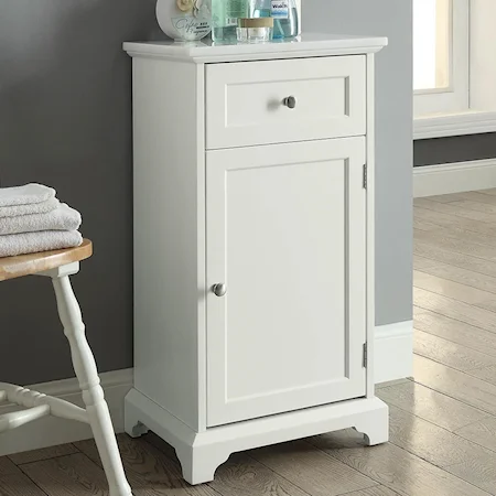 Small 1 Door Accent Cabinet with Marble  Top