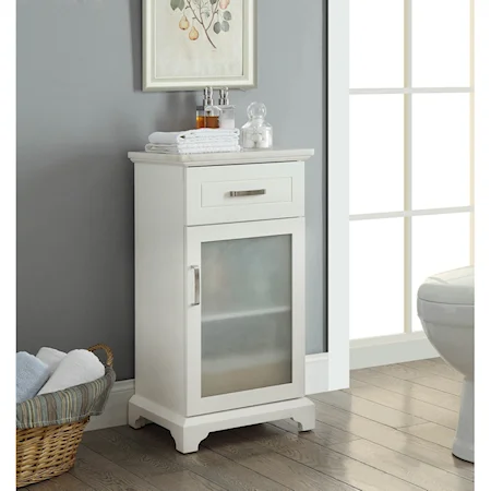 Accent Chest with Frosted Glass Door