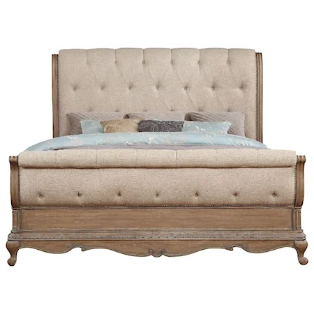 Relaxed Vintage Queen Sleigh Bed