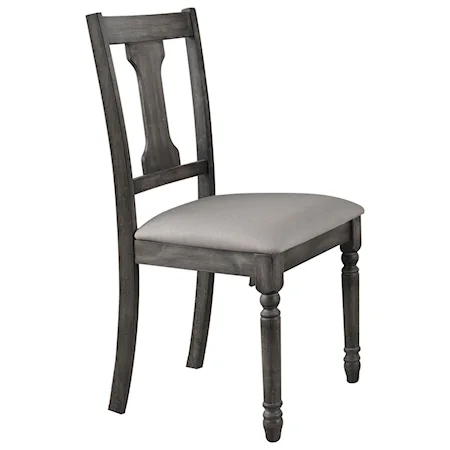 Transitional Side Chair with Upholstered Seat (Set-2)