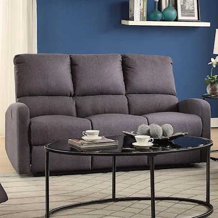 Modern 3-Seat Reclining Sofa