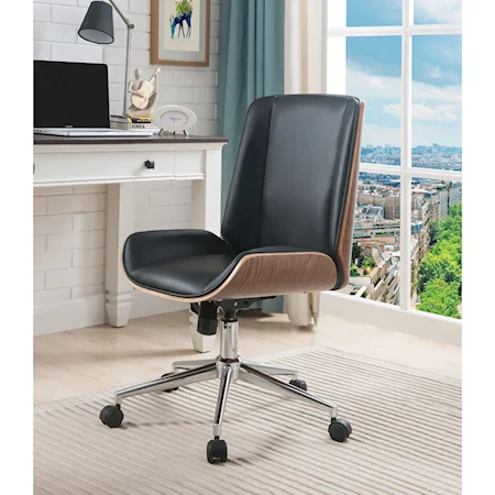 Contemporary Office Chair with Wood Paneling