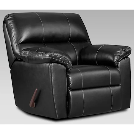 Casual Recliner with Pillow Top Arms