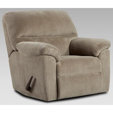 Casual Recliner with Pillow Top Arms