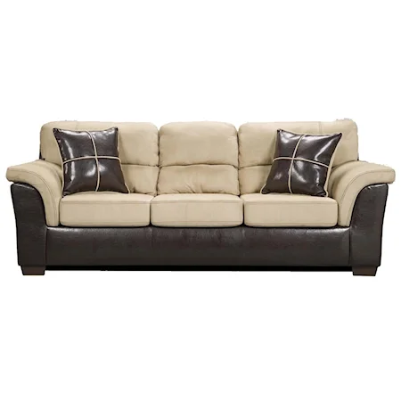 Fabric/Faux Leather Sofa