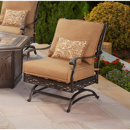 Outdoor Spring Cast Aluminum Chair with Cushions