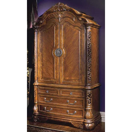 Two-Door Four-Drawer Armoire