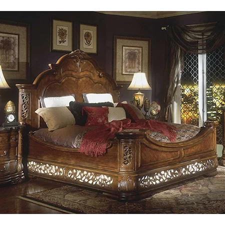 King-Size Headboard & Footboard Mansion Bed