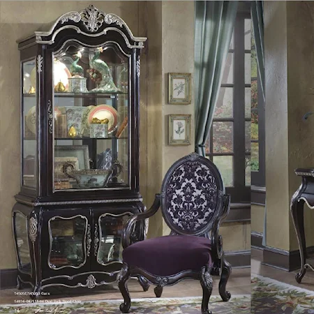 Curio Cabinet with Three Glass Doors