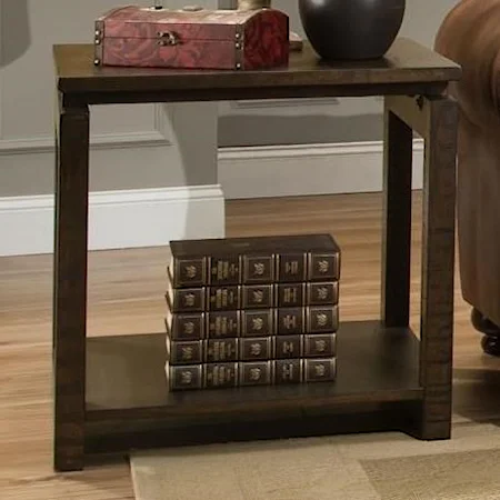 End Table with Floating Top Design