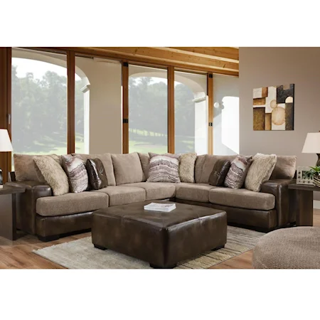 Casual Two-Tone Sectional