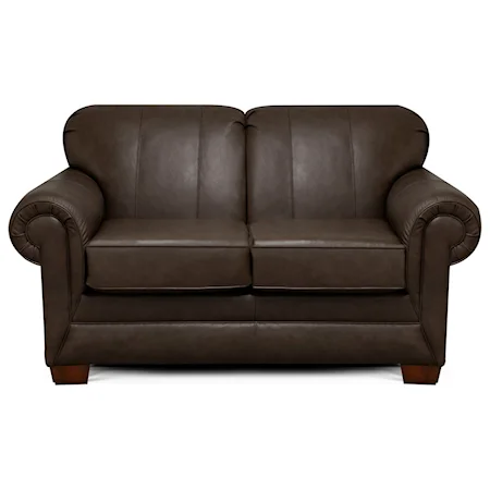 Transitional Leather Loveseat