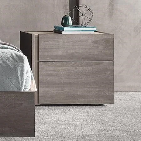 Contemporary Right Night Stand with 2-Drawers