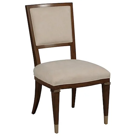 Transitional Upholstered Side Chair with Upholstered Back