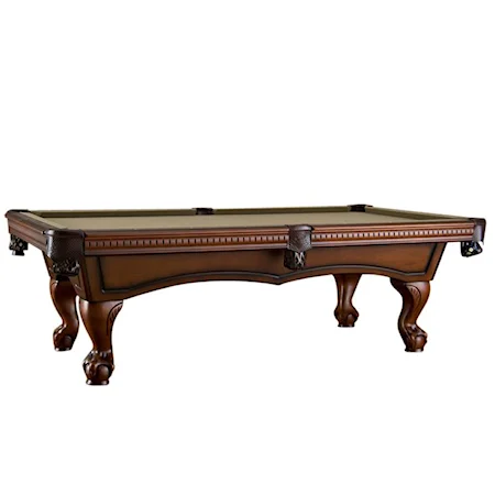 Artero Pool Table with  Ball and Claw Legs and Over-sized Rails with Diamond Sights