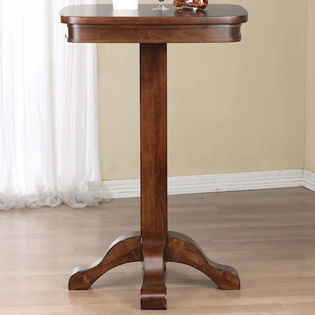Single Pedestal Pub Table with Square Top