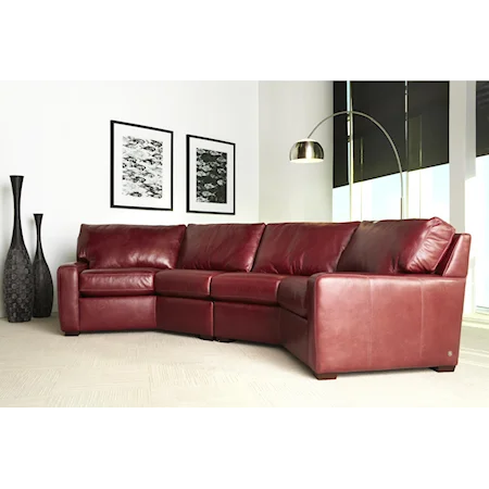 Contemporary Leather Sectional