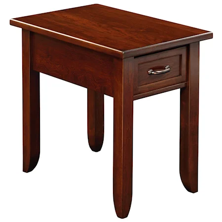 Chairside Table w/ 1 Drawer in Cherry Wood