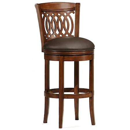 30" Swivel Stool with Bonded Leather Seat