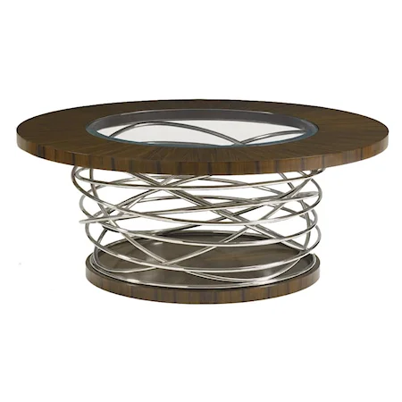 Architype Coffee Table with Stainless Steel Tube Base