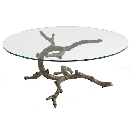 Lone Cypress Cocktail Table with Branch Shaped Base