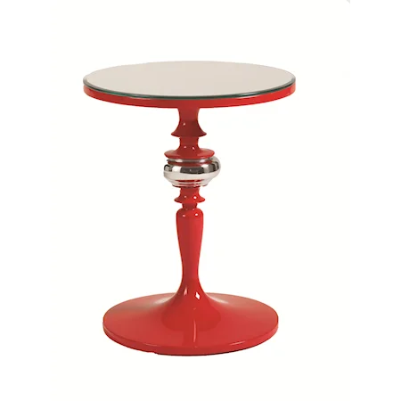 Sitara Accent Table in Candy Apple Red