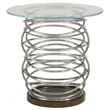 Architype Lamp Table with Stainless Steel Tubing