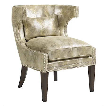 Greta Chair in Molded Metallic Leather