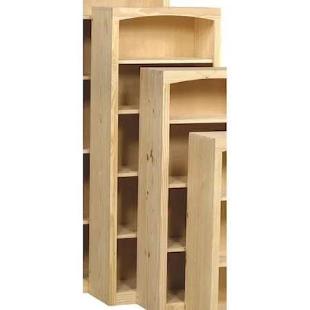 Solid Pine Bookcase with 4 Open Shelves